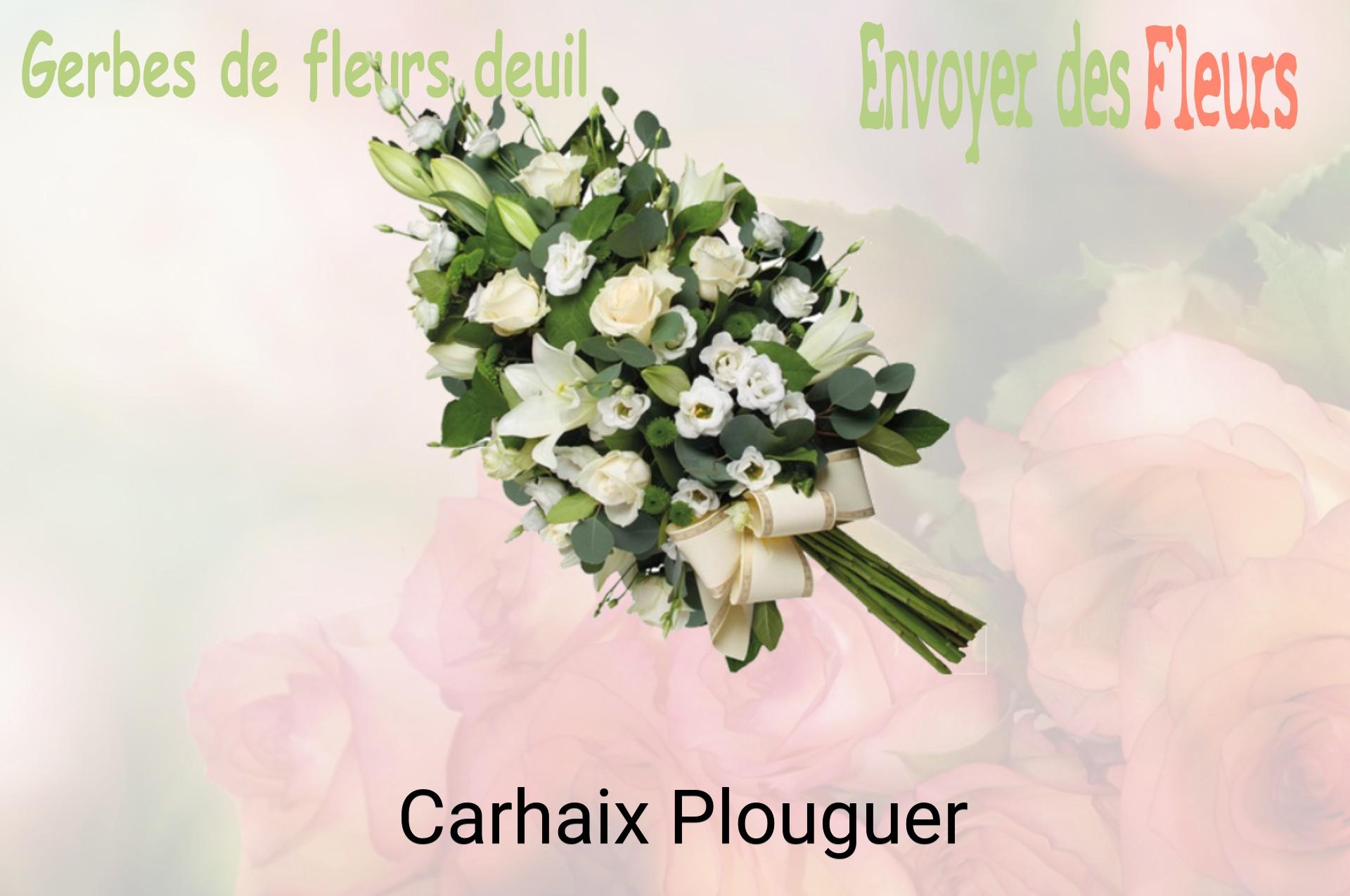 Gerbe de fleurs de deuil livrée à Carhaix-Plouguer